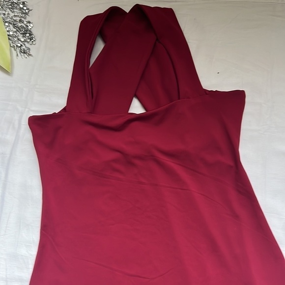 ⭐️CUT Out Crisscross Halter Wrap Split Sexy Bodycon Party Club Mini Dress⭐️ - Picture 8 of 8